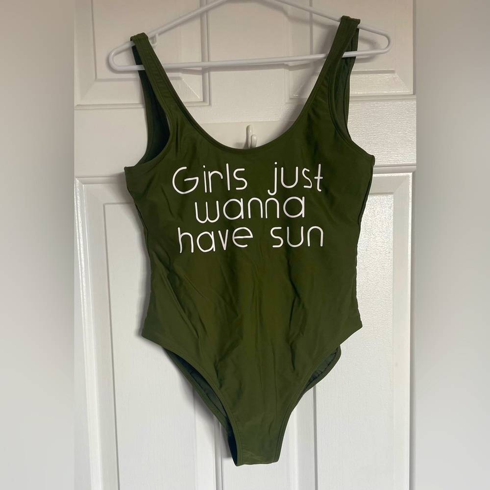 NEW One piece swim suit - Green - Girls just wanna have sun - Size medium